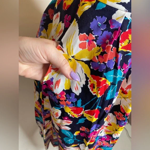 Vintage floral Jaeger outfit set, skirt & top, floral set, floral skirt, size M, - Picture 13 of 16